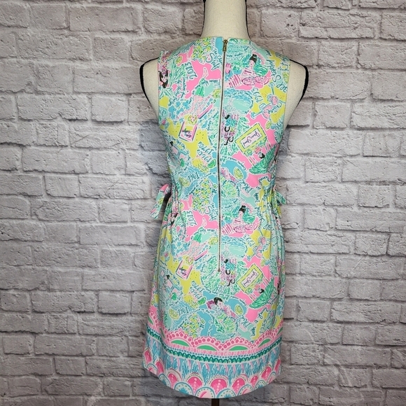 Lilly Pulitzer Marli Pop Up In the Beginning print shift sleeveless dress 0 - Picture 8 of 16